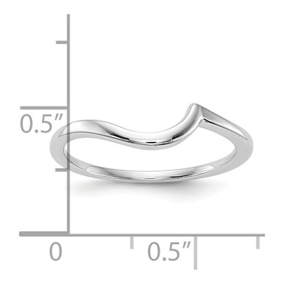 14K White Gold Contoured Wedding Band – view 8