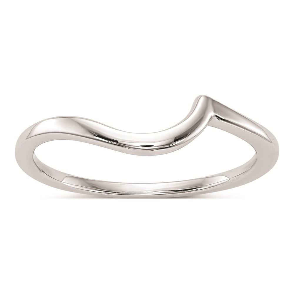 14K White Gold Contoured Wedding Band