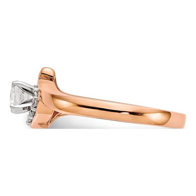 14K Yellow Gold By-Pass Engagement Ring Mounting – view 4