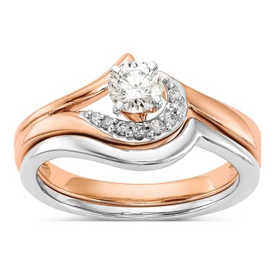 14K Yellow Gold By-Pass Engagement Ring Mounting – view 5