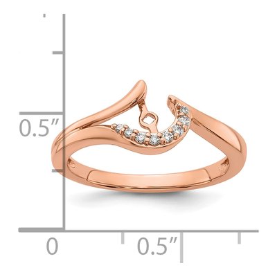 14K Yellow Gold By-Pass Engagement Ring Mounting – view 7