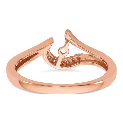 14K Yellow Gold By-Pass Engagement Ring Mounting – view 8