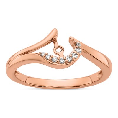 14K Yellow Gold By-Pass Engagement Ring Mounting