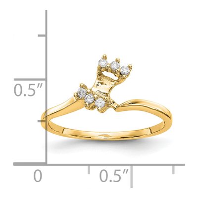 14K Yellow Gold 1/15 ct tw Diamond Wedding Band – view 2