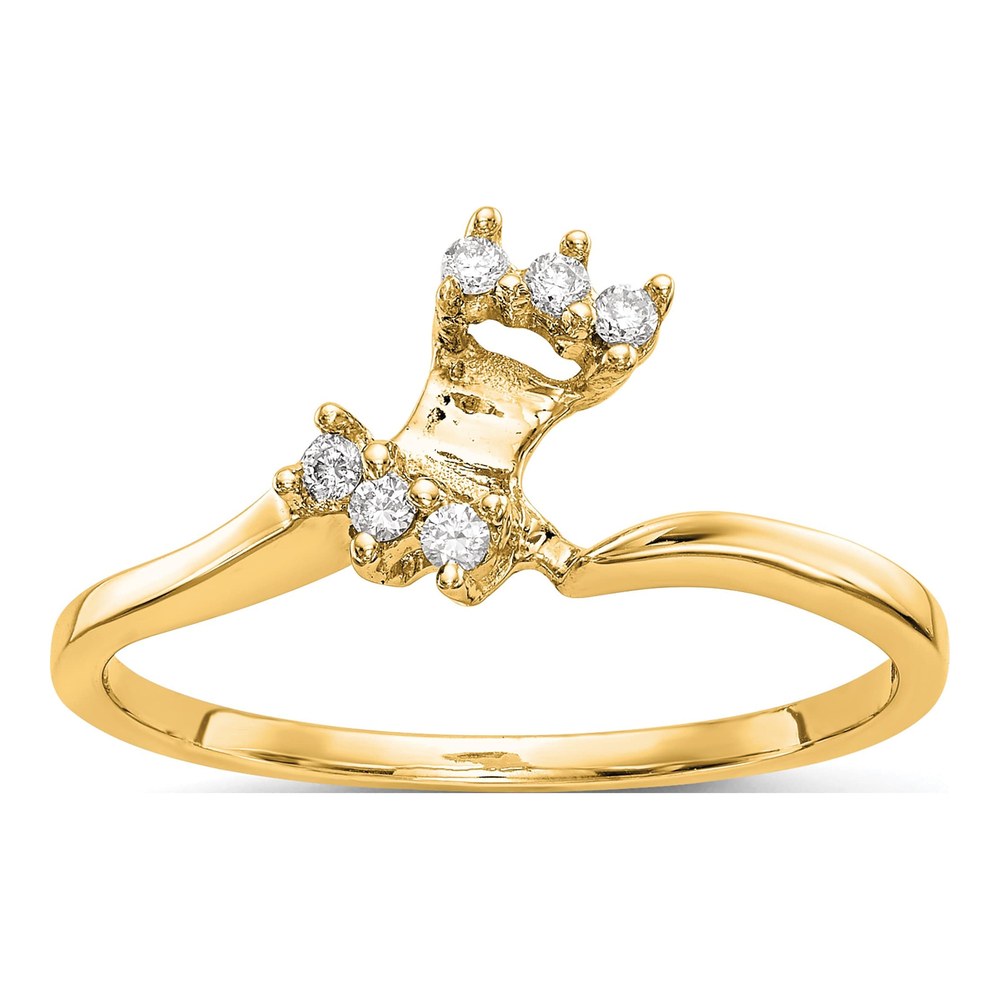 14K Yellow Gold Diamond Wedding Band Ring