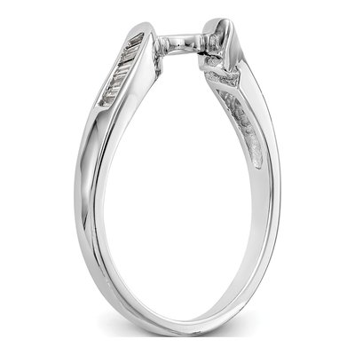 14K White Gold Bypass Diamond Semi-Mount Ring – view 6