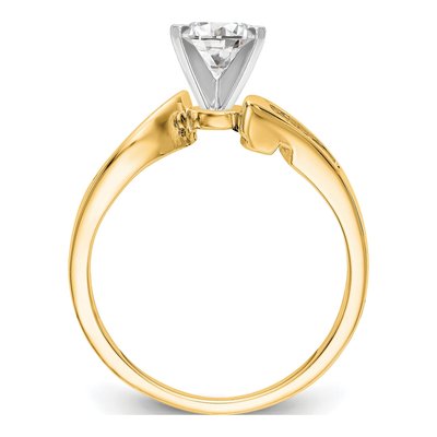 14K Yellow Gold Diamond Bypass Engagement Engagement Ring Semi-Mount – view 2