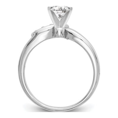 14K White Gold Diamond Engagement Engagement Ring Semi-Mount – view 2