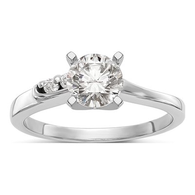 14K White Gold Diamond Engagement Engagement Ring Semi-Mount