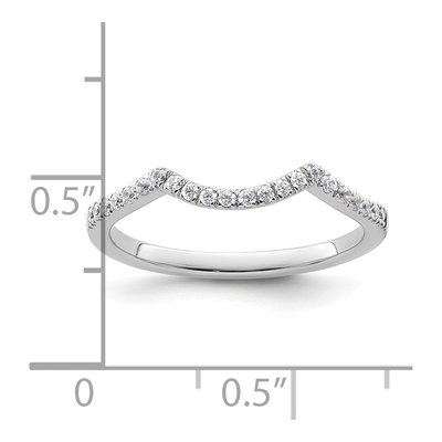 14K White Gold 1/6 ct tw Diamond Contoured Wedding Ring – view 8