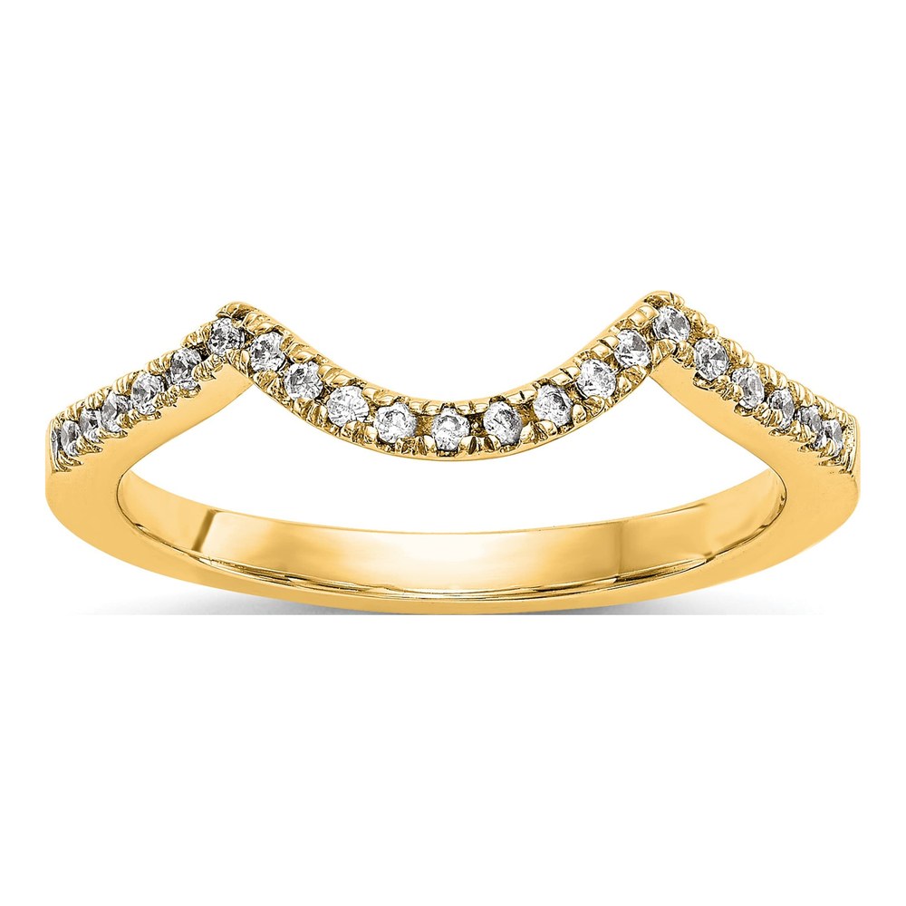 14K Yellow Gold 1/5 ct tw Diamond Wedding Band
