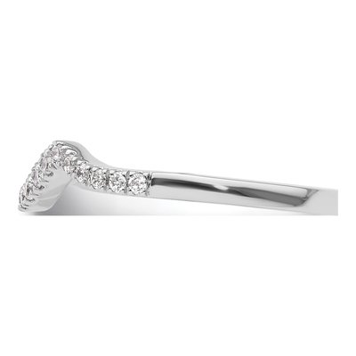14K White Gold 1/5 ct tw Diamond Contoured Wedding Band – view 4