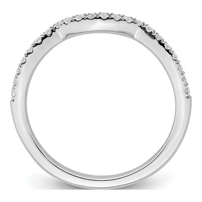 14K White Gold 1/5 ct tw Diamond Wedding Band – view 2