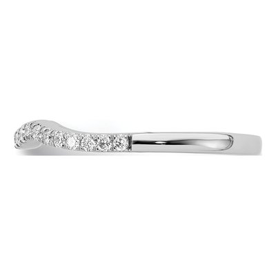 14K White Gold 1/5 ct tw Diamond Wedding Band – view 3