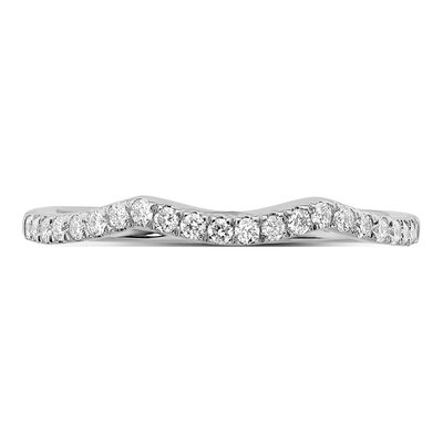 14K White Gold 1/5 ct tw Diamond Wedding Band – view 4