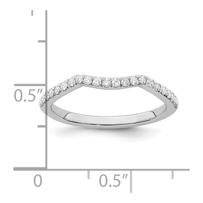 14K White Gold 1/5 ct tw Diamond Wedding Band – view 7