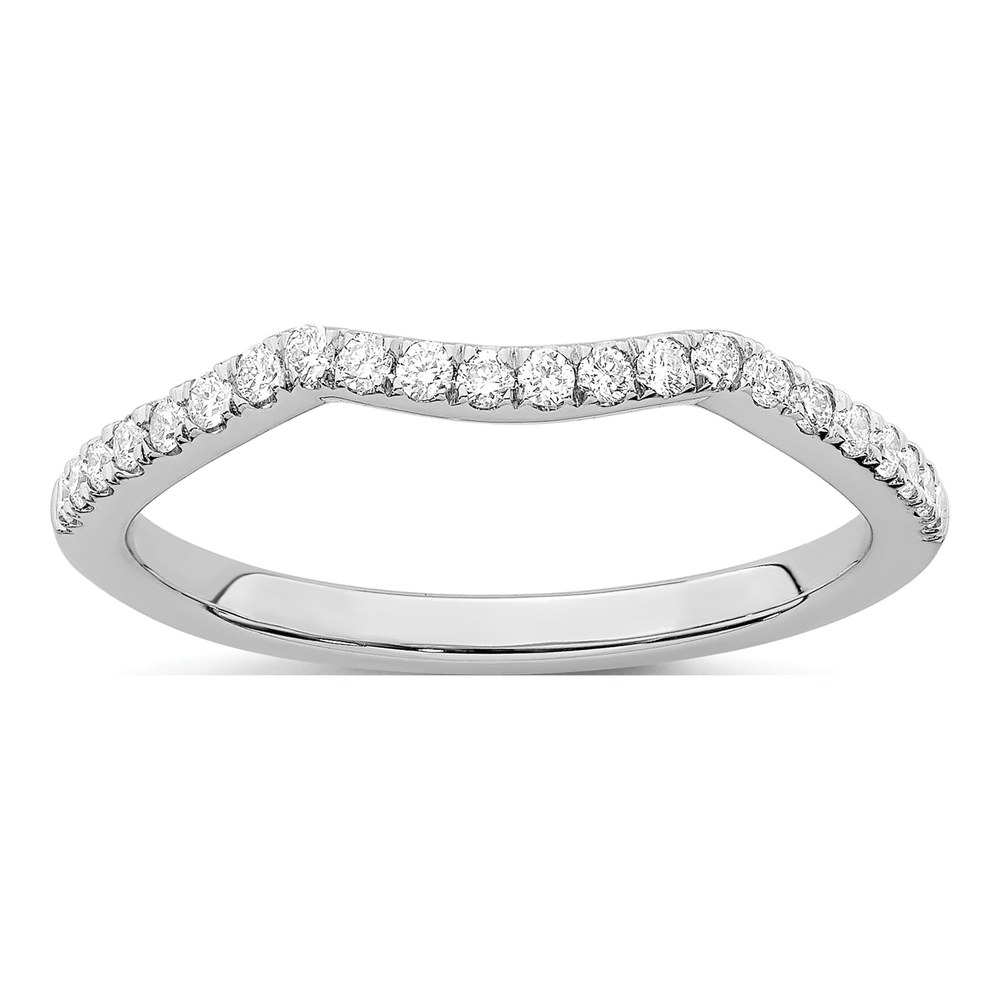 14K White Gold 1/5 ct tw Diamond Wedding Band