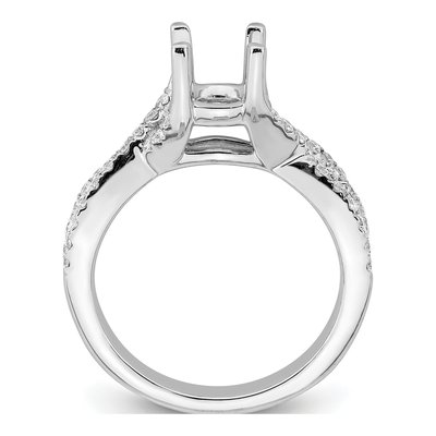 14K White Gold Diamond Engagement Ring Semi-Mount – view 2