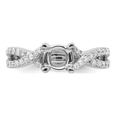 14K White Gold Diamond Engagement Ring Semi-Mount – view 4