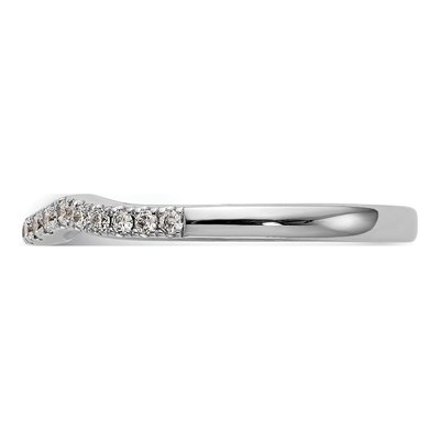 14K White Gold 1/4 ct tw Diamond Contour Wedding Band – view 3