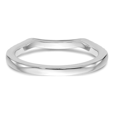 14K White Gold 1/4 ct tw Diamond Contour Wedding Band – view 5