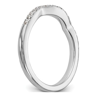 14K White Gold 1/4 ct tw Diamond Contour Wedding Band – view 6