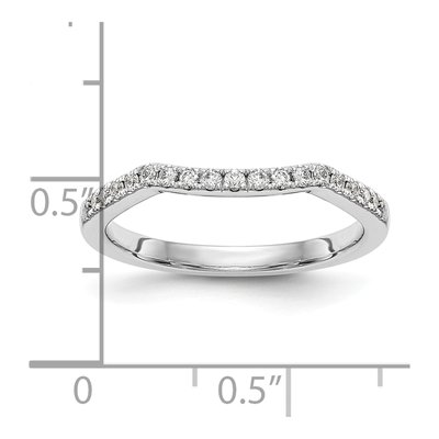 14K White Gold 1/4 ct tw Diamond Contour Wedding Band – view 7