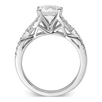 14K White Gold Diamond Engagement Ring Semi-Mount – view 3