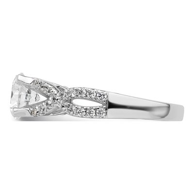 14K White Gold Diamond Engagement Ring Semi-Mount – view 4