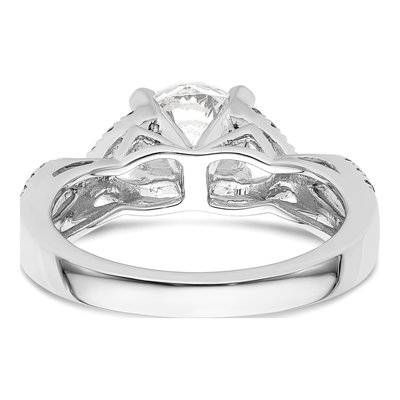 14K White Gold Diamond Engagement Ring Semi-Mount – view 6