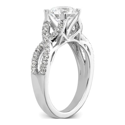 14K White Gold Diamond Engagement Ring Semi-Mount – view 7