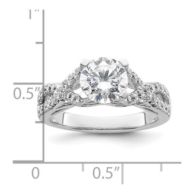14K White Gold Diamond Engagement Ring Semi-Mount – view 8