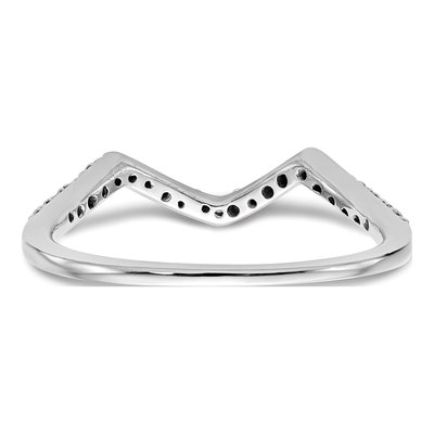 14K White Gold 1/6 ct tw Diamond Contoured Wedding Ring – view 5