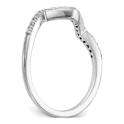 14K White Gold 1/6 ct tw Diamond Contoured Wedding Ring – view 6