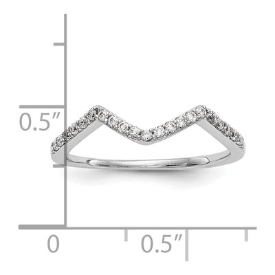 14K White Gold 1/6 ct tw Diamond Contoured Wedding Ring – view 7