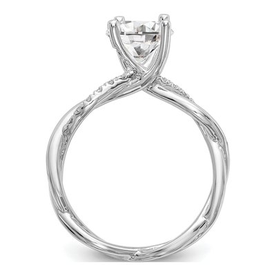 Platinum Diamond Engagement Ring Semi-Mount – view 2