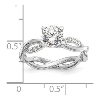 Platinum Diamond Engagement Ring Semi-Mount – view 4