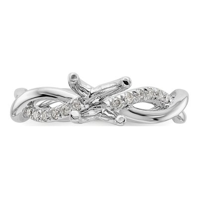 Platinum Diamond Engagement Ring Semi-Mount – view 5