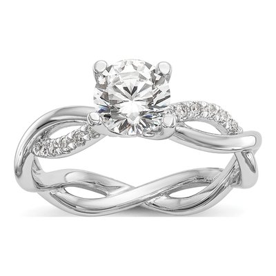 Platinum Diamond Engagement Ring Semi-Mount