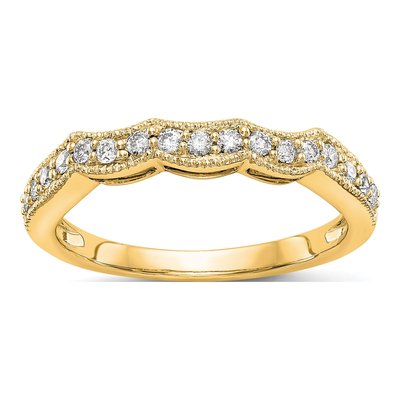 14K Yellow Gold 0.24 ct tw Diamond Wedding Ring