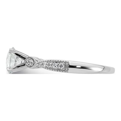 14K White Gold Diamond Criss-Cross Ring Mounting – view 4