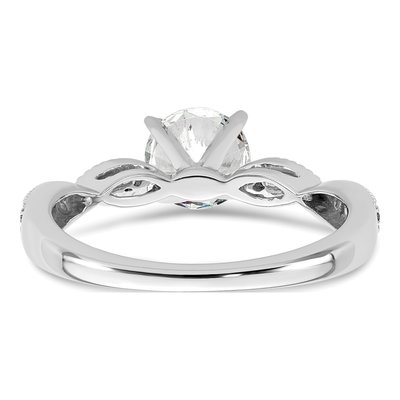 14K White Gold Diamond Criss-Cross Ring Mounting – view 6