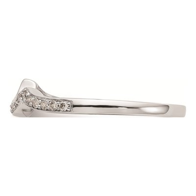 14K White Gold Diamond Contoured Wedding Band Mounting – view 4