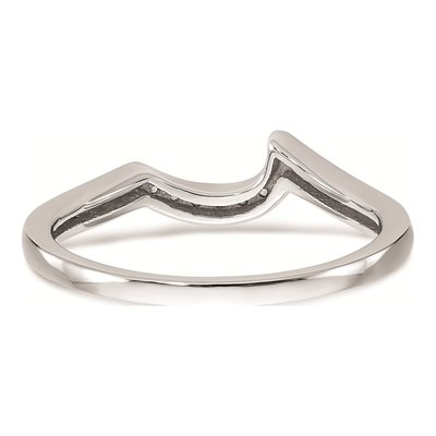 14K White Gold Diamond Contoured Wedding Band Mounting – view 6