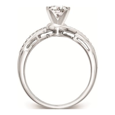 14K White Gold Diamond Engagement Ring Mounting – view 3