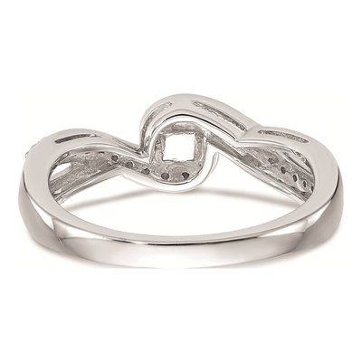 14K White Gold Diamond Engagement Ring Mounting – view 6