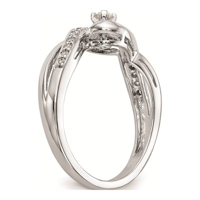 14K White Gold Diamond Engagement Ring Mounting – view 7