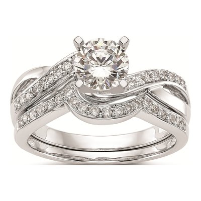 14K White Gold Diamond Engagement Ring Mounting – view 8
