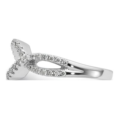14K White Gold Lab-Grown Diamond Engagement Ring Semi-Mount – view 3