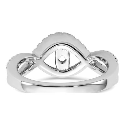 14K White Gold Lab-Grown Diamond Engagement Ring Semi-Mount – view 5
